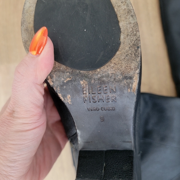 Eileen Fisher women's Ivy leather motorcycle boots, size 9 - Picture 6 of 11